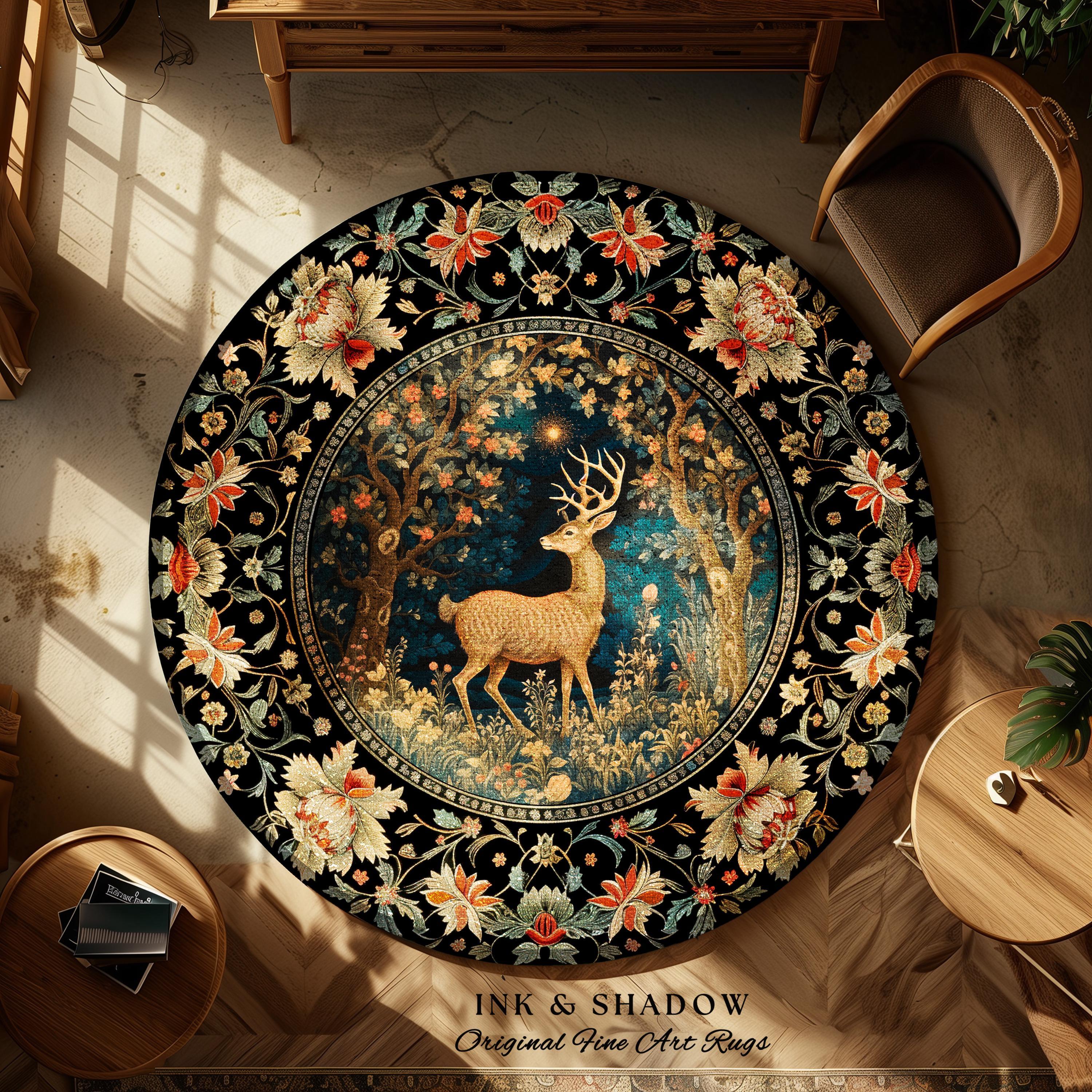 Forest Spirit Mystic Deer Rug | Cottagecore Room Decor William Morris ...