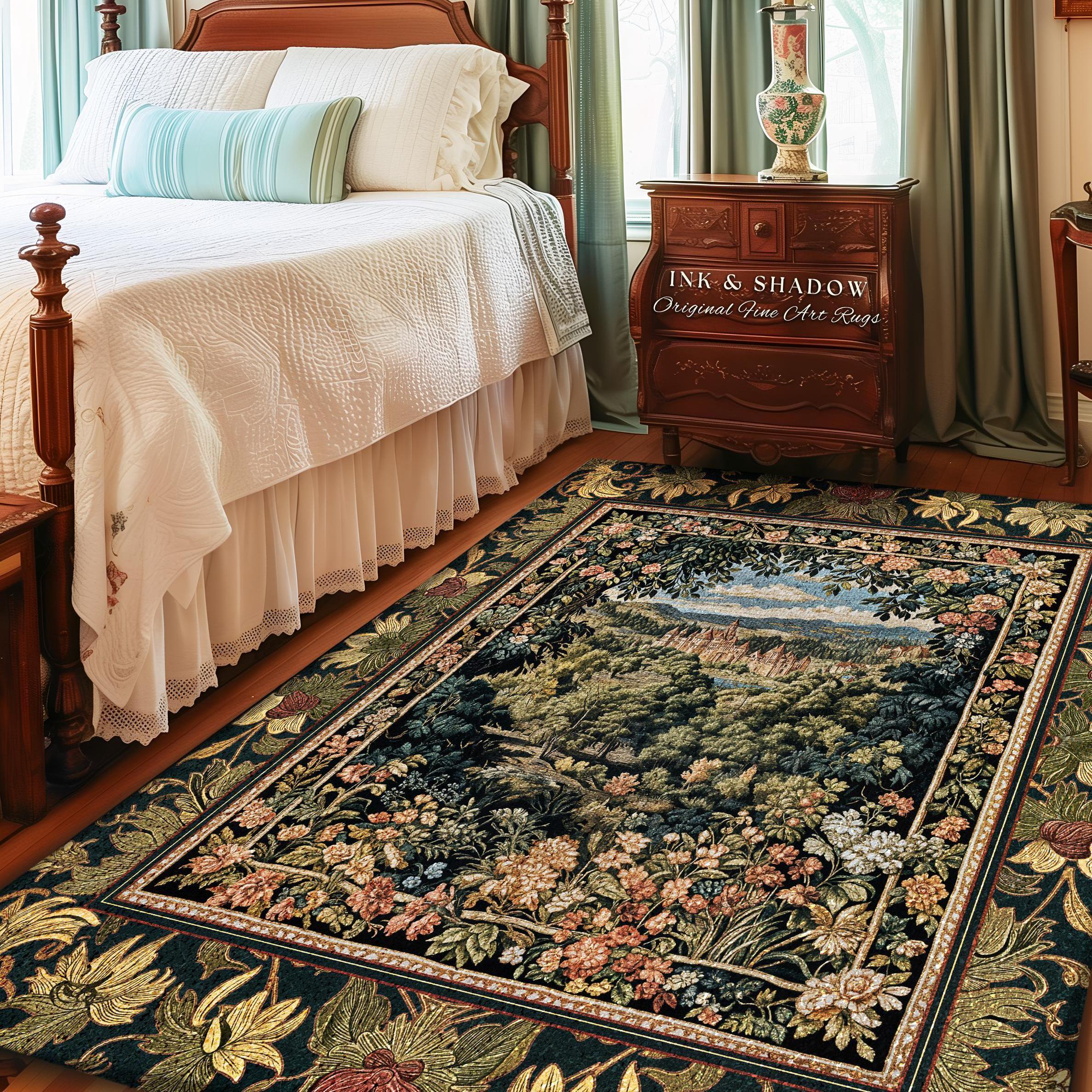 Fantasy Castle Botanical Area Rug | Fairycore Princess Bedroom Woodland ...