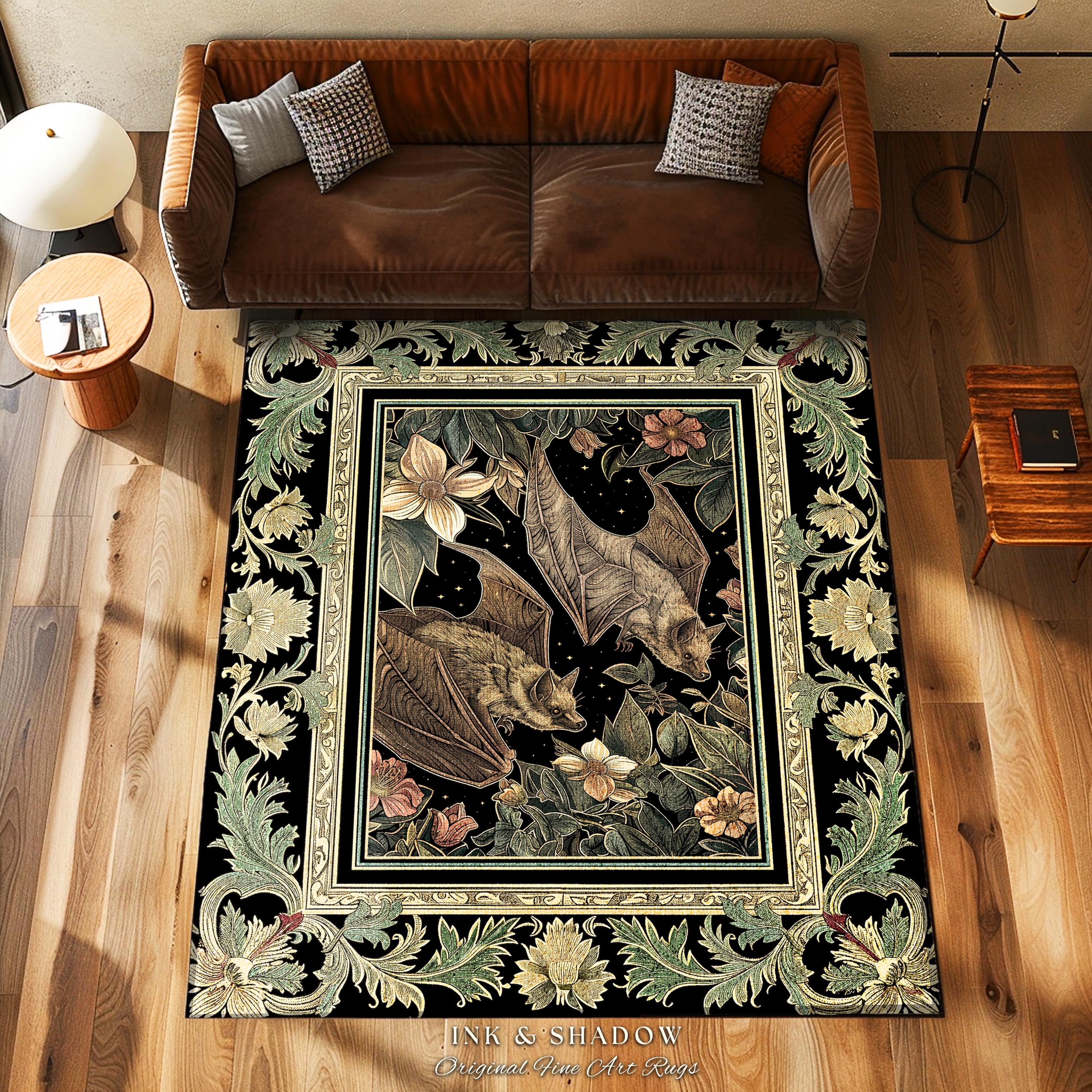 Cottagegoth Goblincore Bat Lovers Rug Gothic Cottagecore Decor | Dark ...