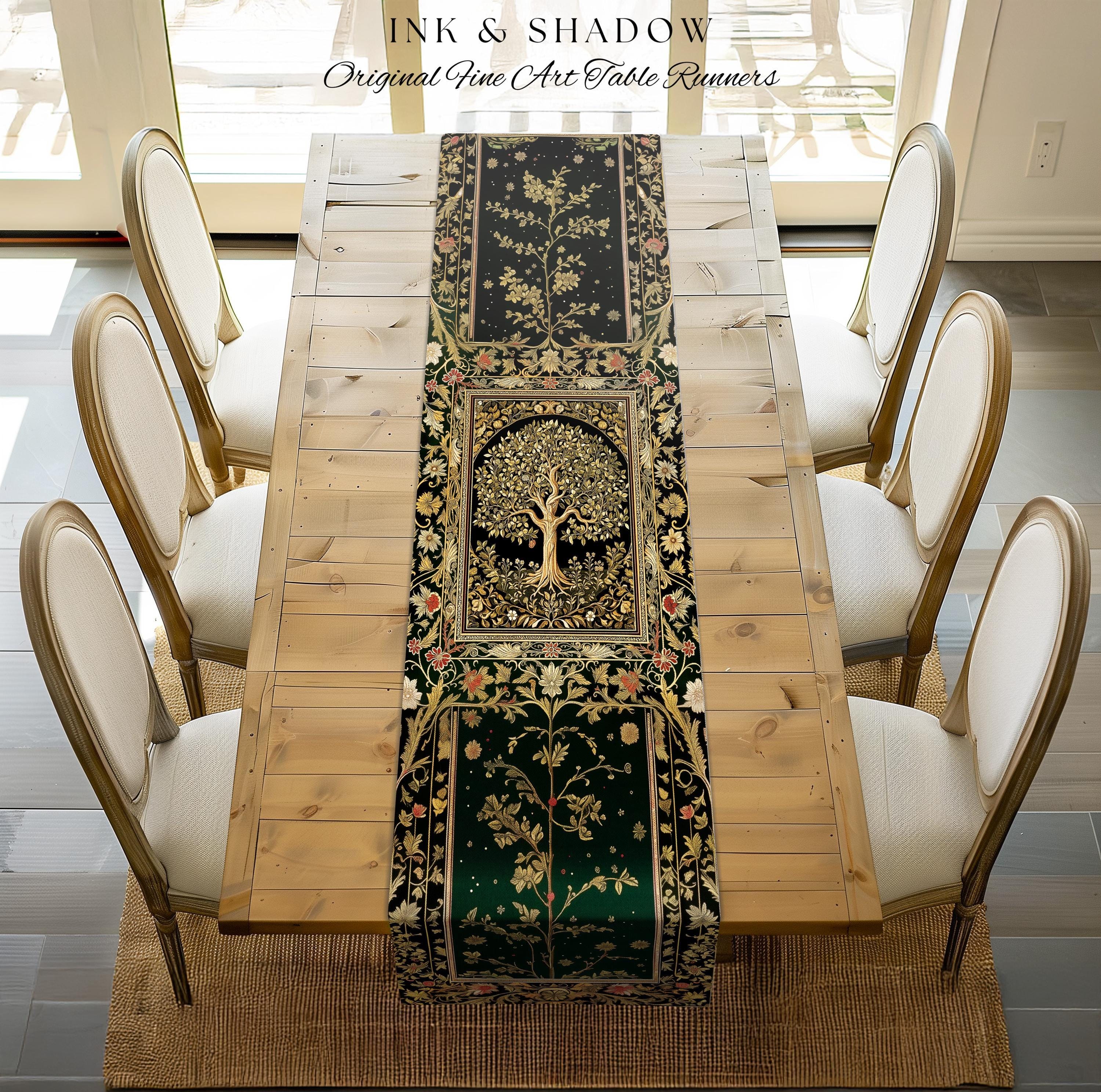 Tree of Life Fairytale Inspired Table Runner | Celestial Folk Art