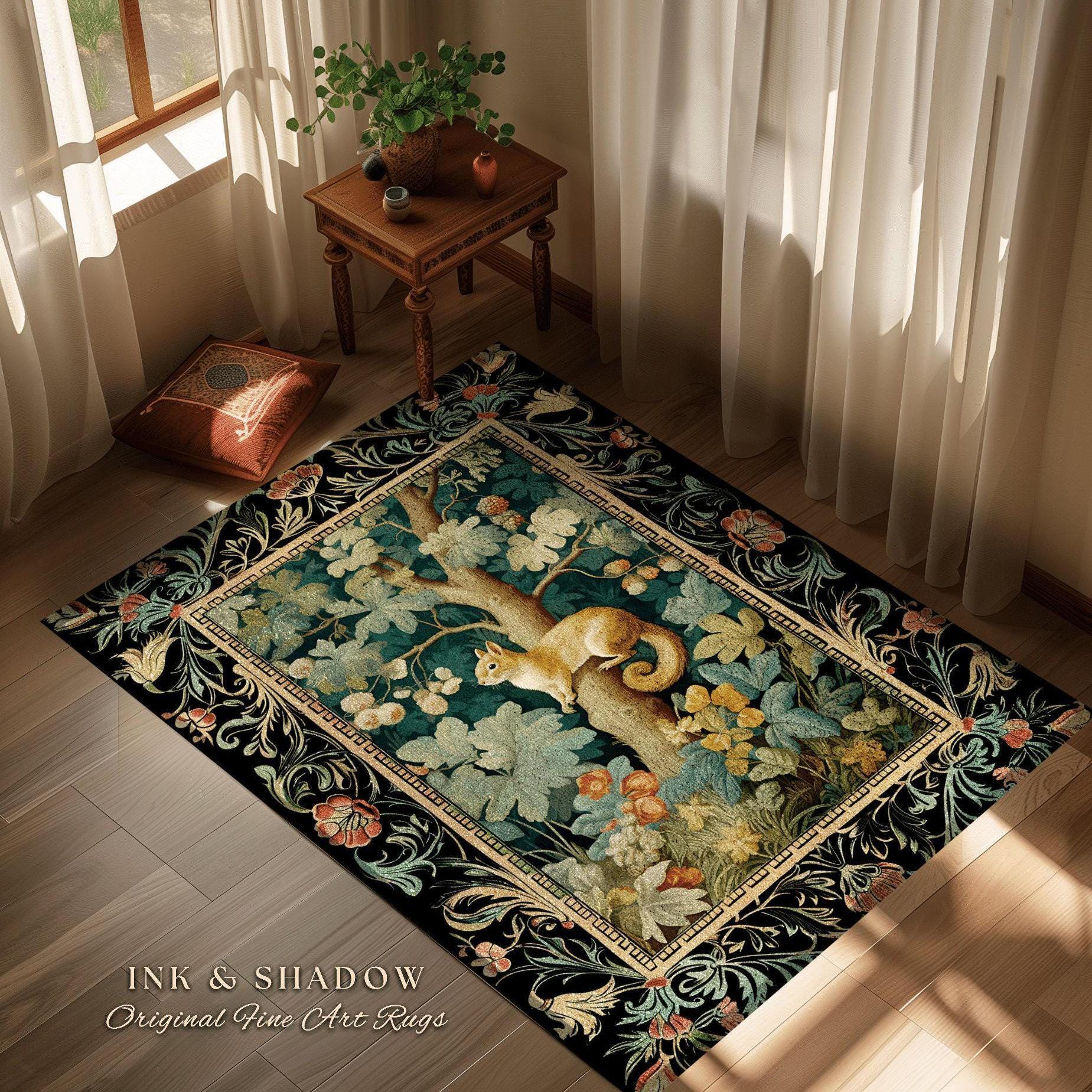 MORRIS RUGS（モリスラグス）LONDON の額装絨毯 Botanical Morris Rug | Forest Theme Decor William Morris Style