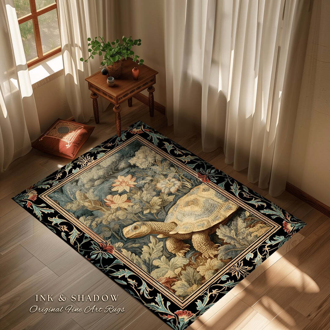 Ornate Floral Bedroom Rug | Tortoise Decor William Morris Style ...