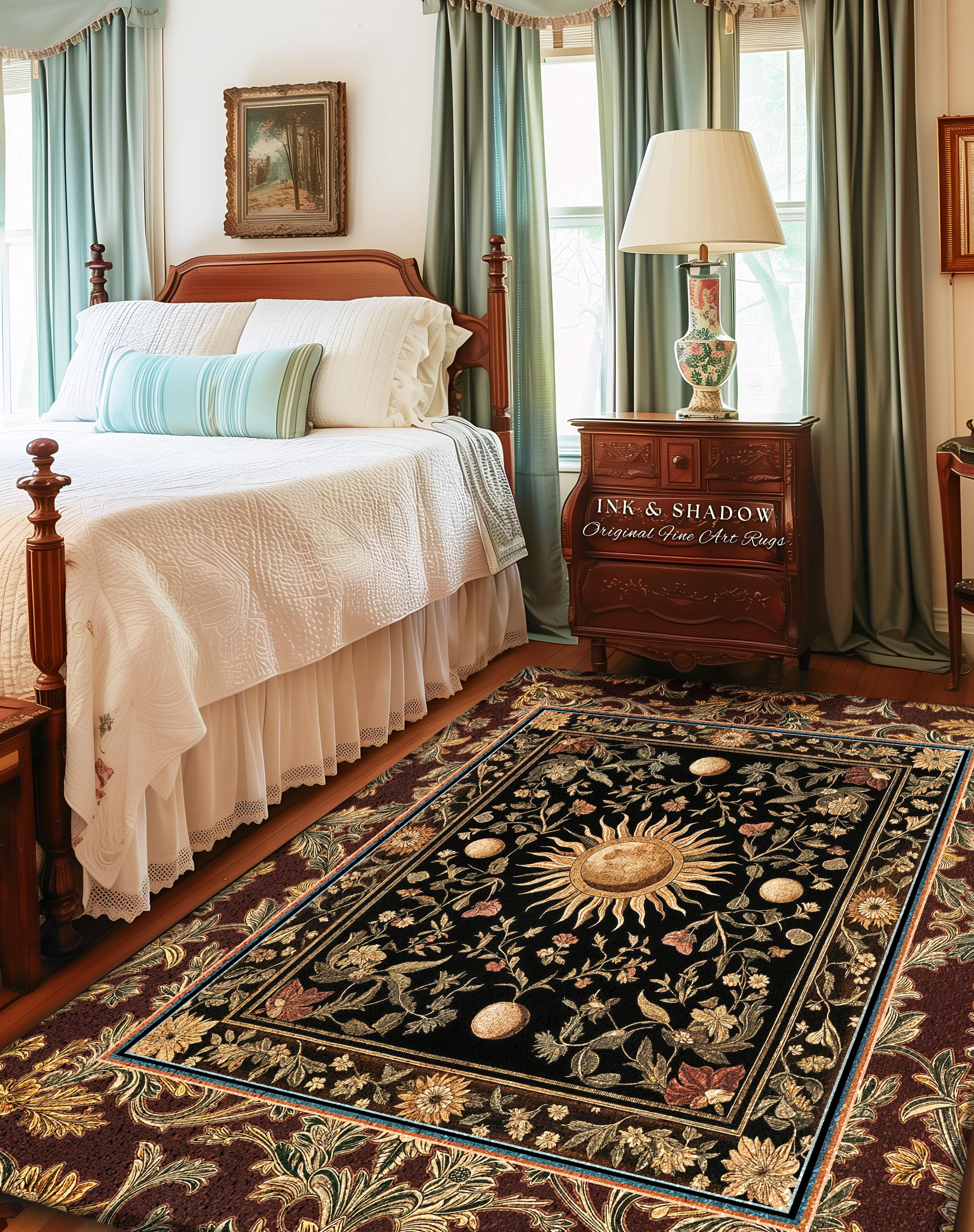 Rococo Sun Regal Rococo Skies Celestial Area Rug | Enchanted Celestial Witchy ...