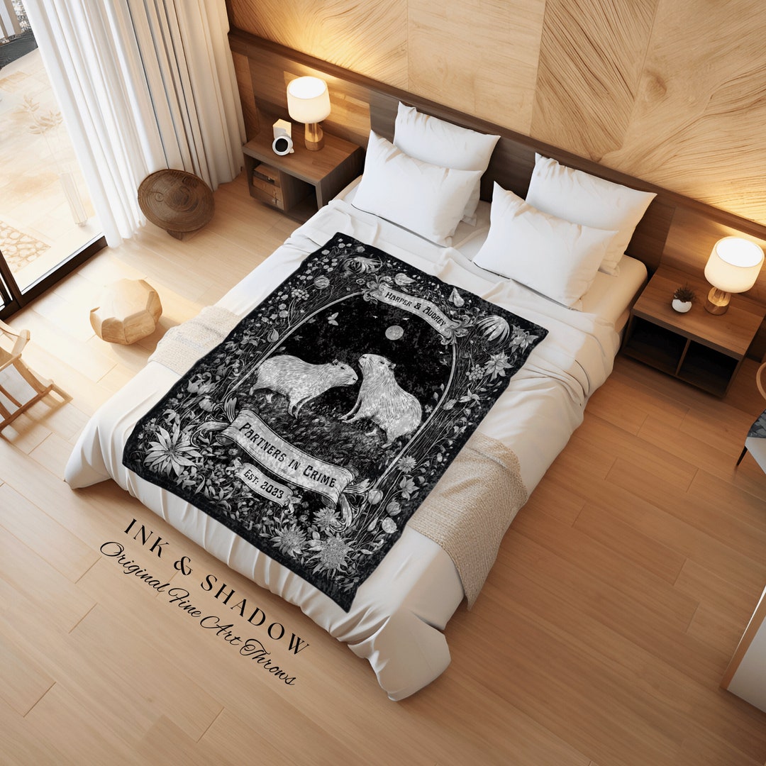 Partners in Crime BFF Blanket Woven Personalized Tapestry Custom Name