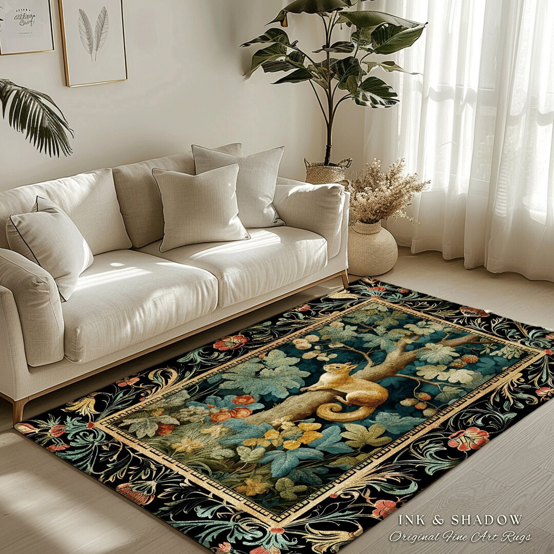 Botanical Morris Rug | Forest Theme Decor William Morris Style ...