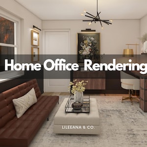 Interior Design Service Package-Custom Rendering/Drawing|E-Design|E-Design Service|Custom Room|Virtual Design|Home Office|Home Office Design