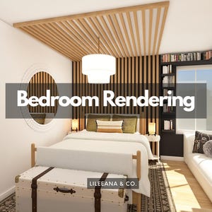 Interior Design Service Package-Custom Rendering/Drawing|E-Design|E-Design Service|Custom Room|Virtual Design|Bedroom|Bedroom Design