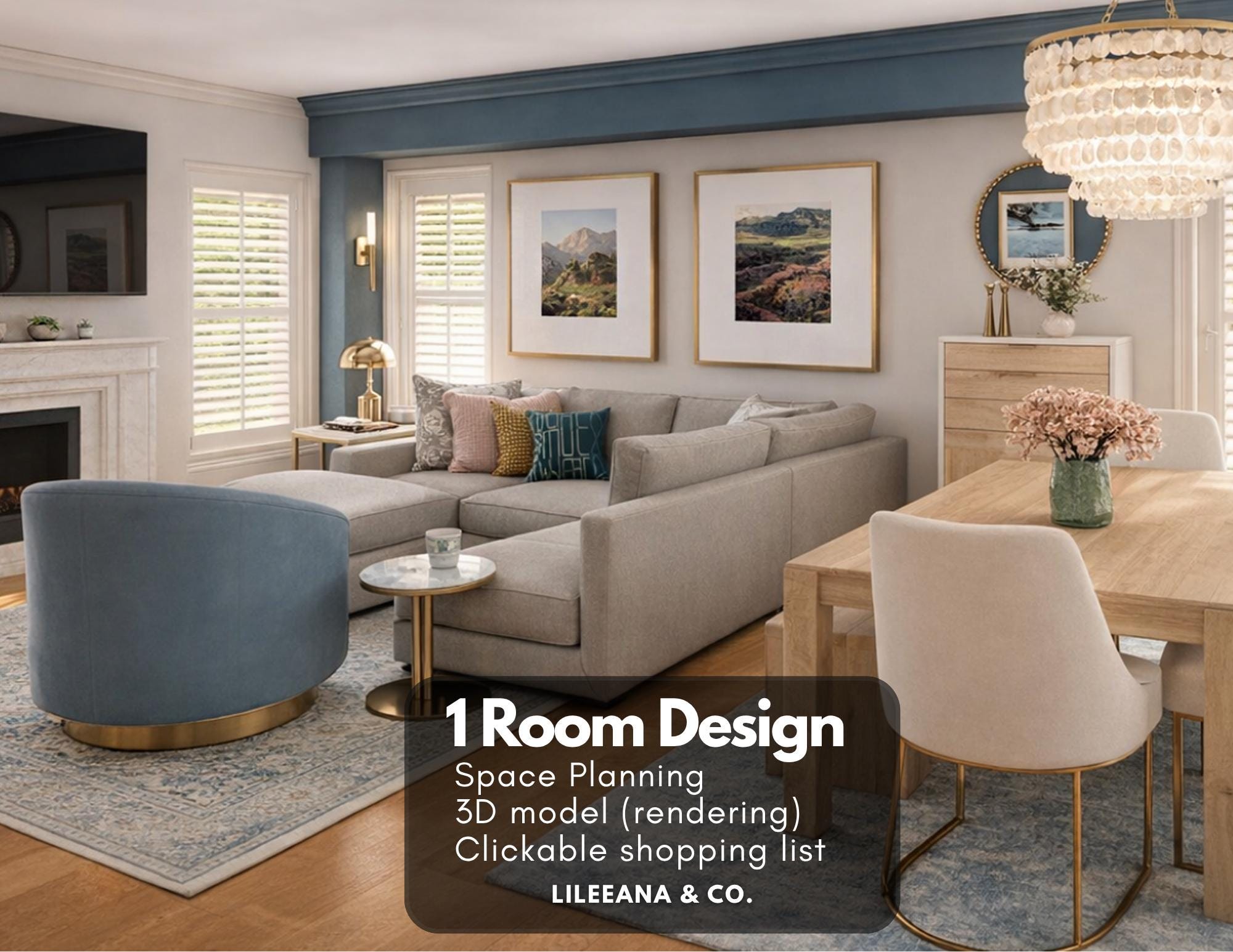Virtual Custom Interior Design Service | 1 Room | Space Planning ...