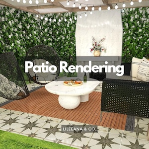 Interior Design Service Package-Custom Rendering/Drawing|E-Design|E-Design Service|Custom Room|Virtual Design|Outdoor Patio|Patio Design