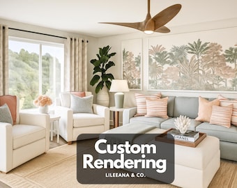 Custom Interior Design Rendering | E-Design Service for Rooms