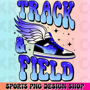 Retro track and field Png, custom color blue track and field sublimation design, dtf print file, school sports png, digital download