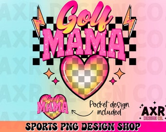 Golfmamma png, retro golfsublimeringsdesign, golfmamma png, golftävlings-png, bougie golfmon png, trendig golftröja png