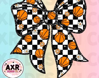 Basketball coquette bow png, cute glitter basketball bow sublimation design, basketball game day, girlie basketball shirt digital download