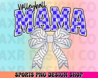volleyball mama png, retro volleyball sublimation, coquette volleyball bow png, volleyball game day png, trendy blue volleyball team shirt