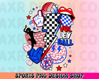 Retro-Volleyball-Collage Png, Beachvolleyball-Sublimationsdesign, Beachvolleyball-Saison png, digitales Design des Beachvolleyball-Shirts