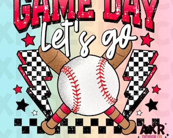 Retro Baseballspieltag png, Baseball Sublimationsdesign, Baseballsaison png, rote und schwarze kundenspezifische Baseballteamfarben, Baseballmama png