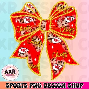 Kansas City Football png, American football sublimation design, girlie football png, retro football shirt png, game day chiefs coquette bow