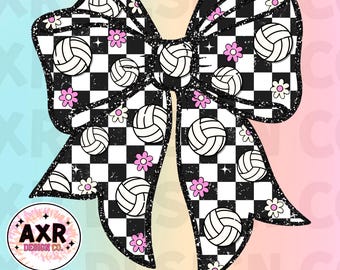 Volleyball coquette bow png, cute glitter volleyball bow sublimation design, volleyball game day, girlie volleyball shirt digital download