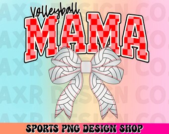 volleyball mama png, retro volleyball sublimation, coquette volleyball bow png, volleyball game day png, trendy red volleyball team shirt