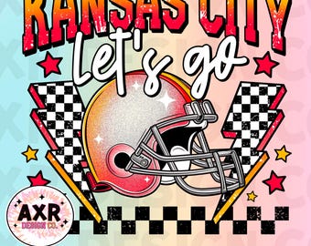 Kansas City Football png, American football sublimation design, custom football png, retro football shirt png, game day touchdown season png