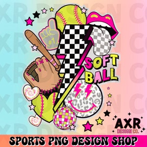 Retro softball png, softball sublimation design, softball vibes png, softball season, game day softball png, pink softball shirt design