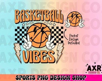 Retro basketball vibes png, basketball sublimation design, basketball season png, basketball mama png digital designs download tee shirt png