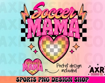 Fußball-Mama-Png, Retro-Fußball-Sublimationsdesign, Fußball-Mama-Png, Fußball-Spieltag-Png, Bougie-Fußball-Mon-Png, trendiges Fußball-Shirt-Png