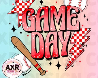 Dia de jogo de beisebol retrô Png, design de sublimação de beisebol, temporada de beisebol png, design de camisa de beisebol de cor vermelha personalizada, mãe de beisebol png
