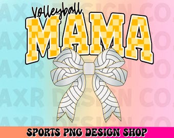 volleyball mama png, retro volleyball sublimation, coquette volleyball bow png, volleyball game day png, trendy yellow volleyball team shirt