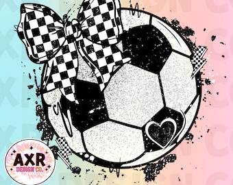 Soccer coquette bow png, cute black and white soccer sublimation design, soccer game day, custom soccer team colors, digital