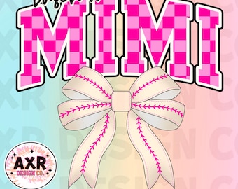 Baseball mimi png, retro baseball sublimation, baseball coquette bow png, game day baseball, pink baseball team coquette bow mimi shirt