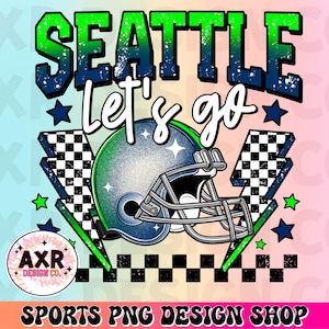 Seattle Football png, American football sublimation design, custom football png, retro football shirt png, game day touchdown season png