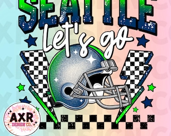 Seattle Football png, American football sublimation design, custom football png, retro football shirt png, game day touchdown season png