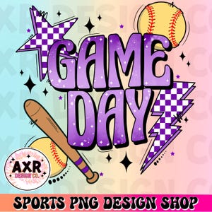 Retro softball game day Png, softball sublimation design, softball season png, purple custom color softball shirt design, softball mama png