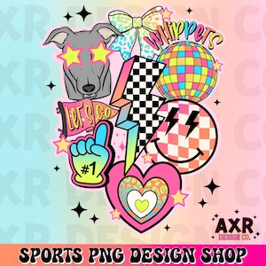 Whippets preppy mascot png, retro Whippets mascot school spirit design, retro Whippets sublimation, sports team shirt digital print