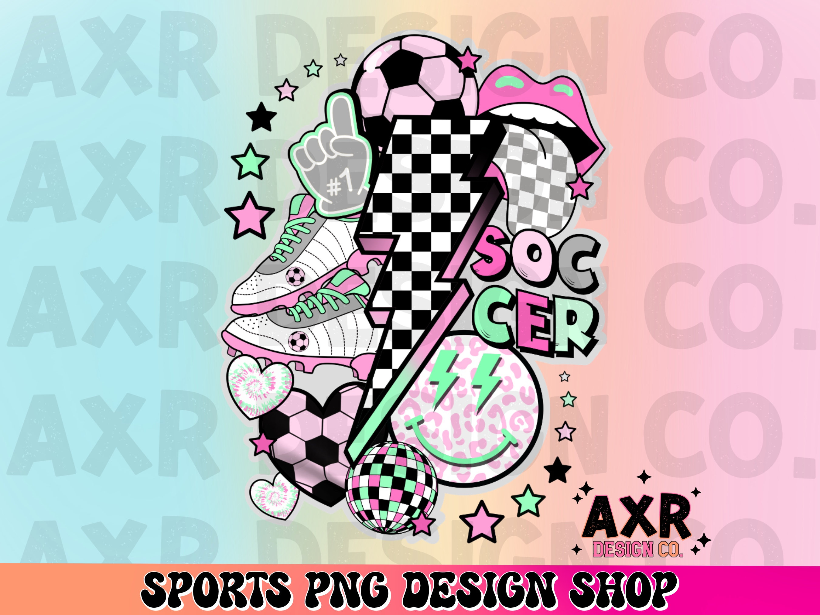 Retro Soccer Png, Soccer Sublimation Design, Soccer Vibes Png, Soccer