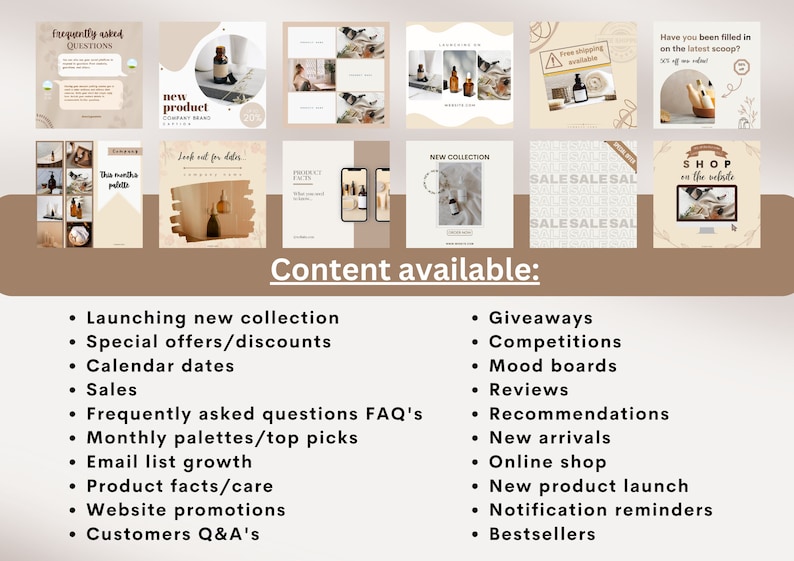 Creative Commerce Format 300+ E-commerce Social Media Templates, Product Business Content (canva ...