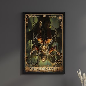 The Hanged Man Tarot Card Print Major Arcana Art Poster Hanged Canvas Painting Wall Art Tarots Karten Geburtstagsgeschenk Spielzimmer Decor Geek