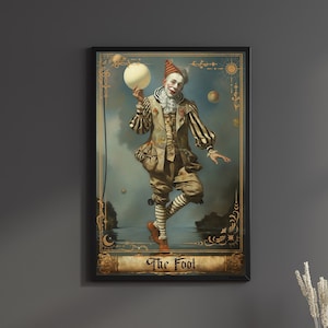 The fool Tarot Card poster gift for her decor tarots cards print major arcana painting The Fool wall art Tarot cards Christmas wall hanger