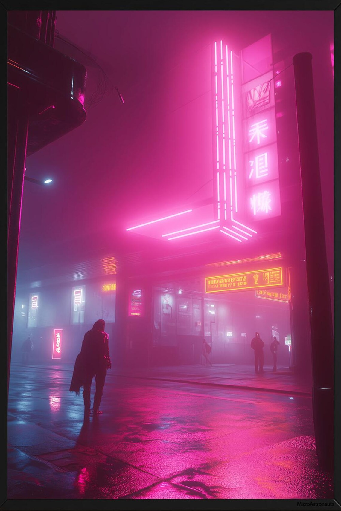Cyber City Rave Cyberpunk Club Back Entrance City Poster Futuristic Print Cyber Punk ...
