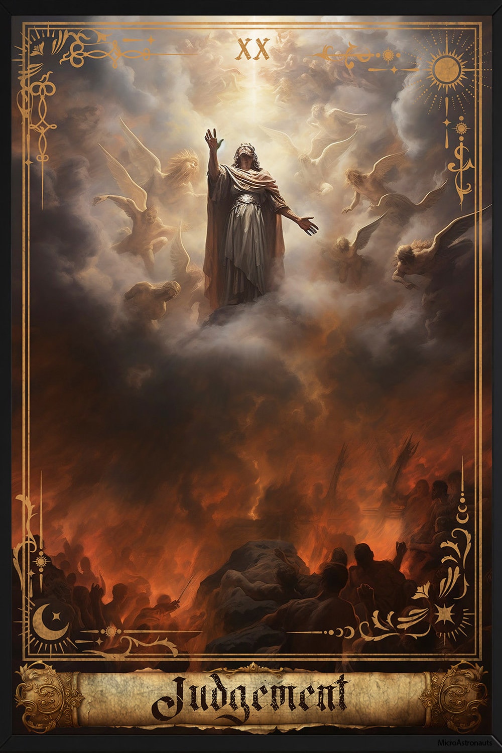 Judgement Tarot Card Print Major Arcana Art Poster Judgement Canvas