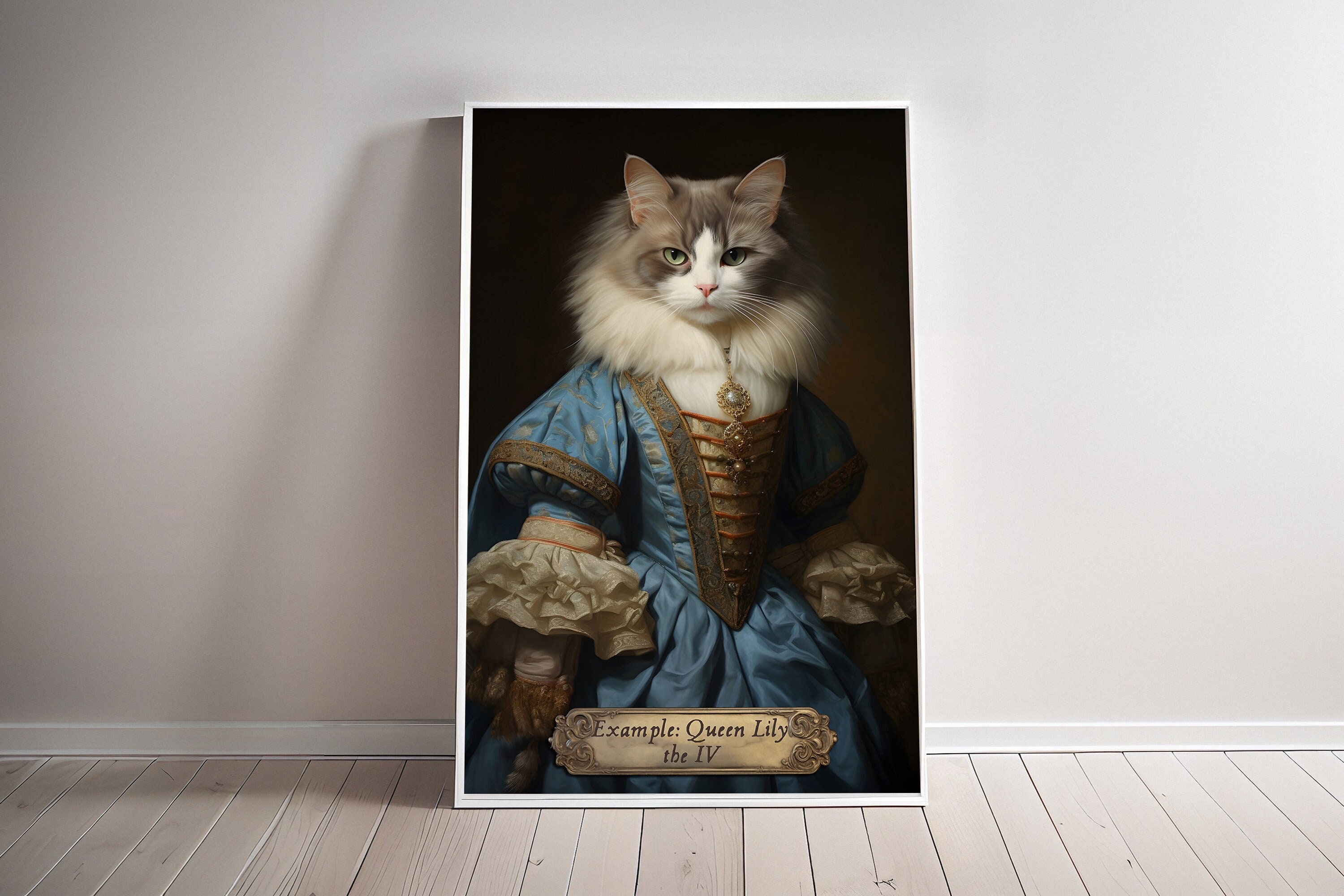 Personalized Ragdoll Cat Print Regal Renaissance Poster Custom Birthday Gift Cat Lovers Wall Art Cat Mom Decor Lord Lady Quote For Her Oil