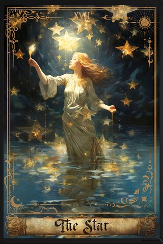 KERUNSM The Sun Tarot Wall Art, Poster In Metallo Retrò 20,3x30,5 Cm, Decorazione Da Parete Per Cucina E Soggiorno