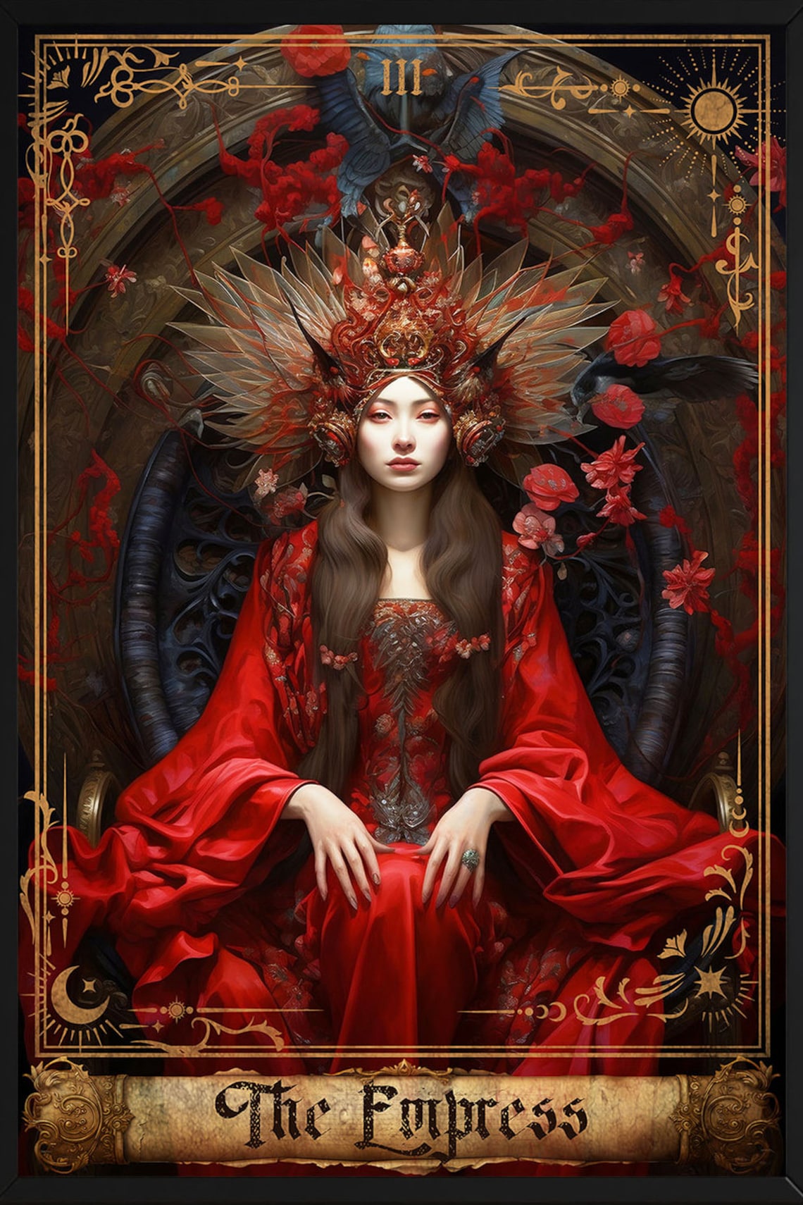 The Empress Tarot Card Poster Gift for Her Decor Tarots Cards Print