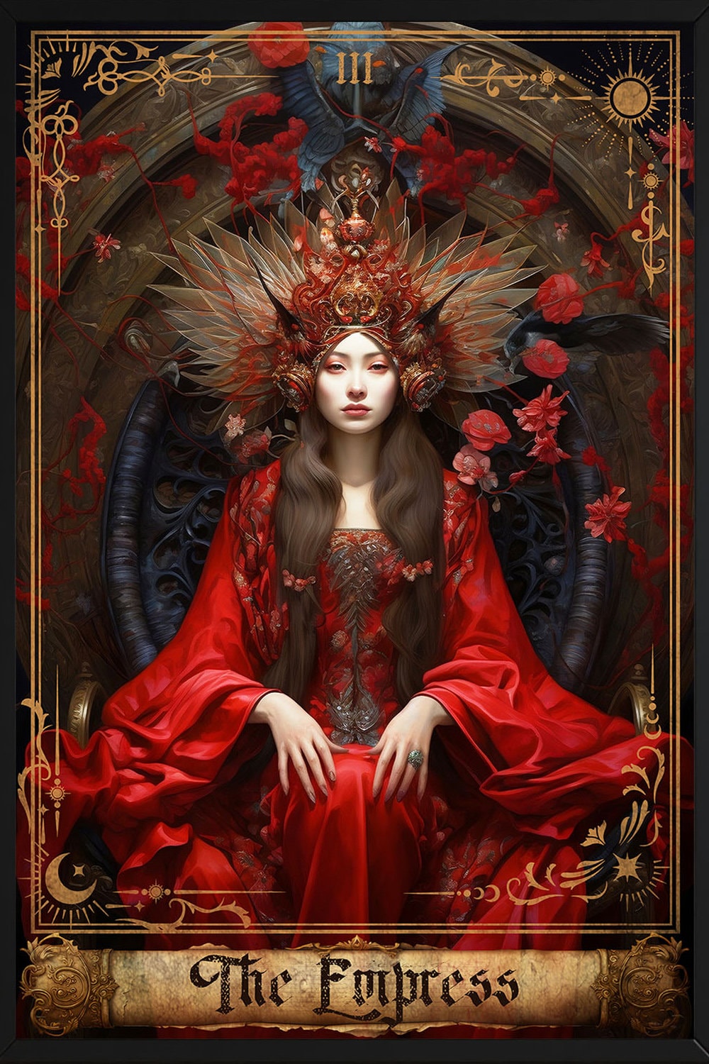 the-empress-tarot-card-poster-gift-for-her-decor-tarots-cards-print