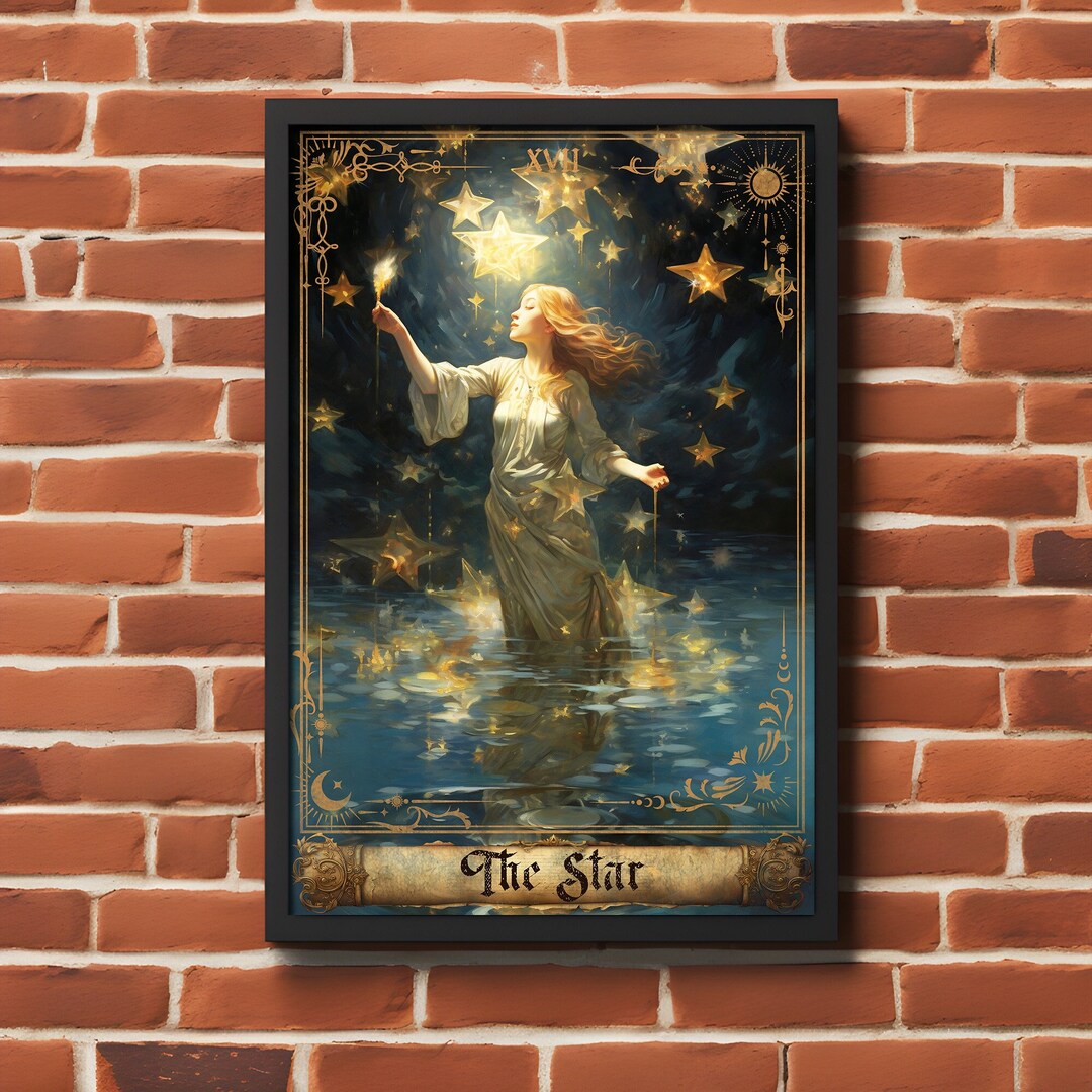 The Star Tarot Print Tarots Cards Major Arcana Birthday Etsy