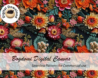 seamless pattern, embroidery, bloom, soft colors, flowers, sunny, summer, handcraft, intricate, 3D, symmetry, spring, handcraft, template