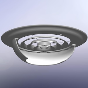 Air Deflector for Round Ceiling Diffusers, Duct size 6, 8, or 10