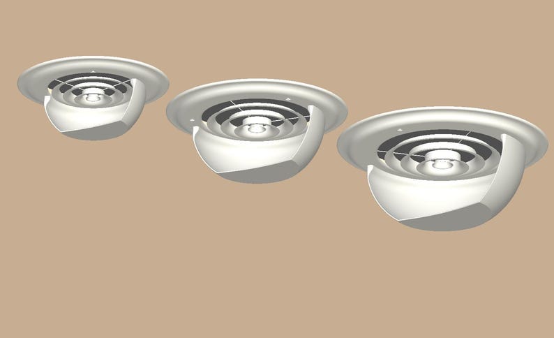 Air Deflector for Round Ceiling Diffusers, Duct Size 6, 8, or 10 - Etsy