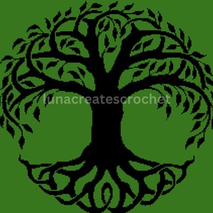 Tree of Life - graphgan, C2C pattern, throw, blanket, crochet